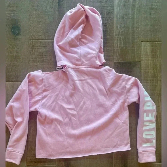 PINK Hoodie Crop Top - Picture 5 of 5